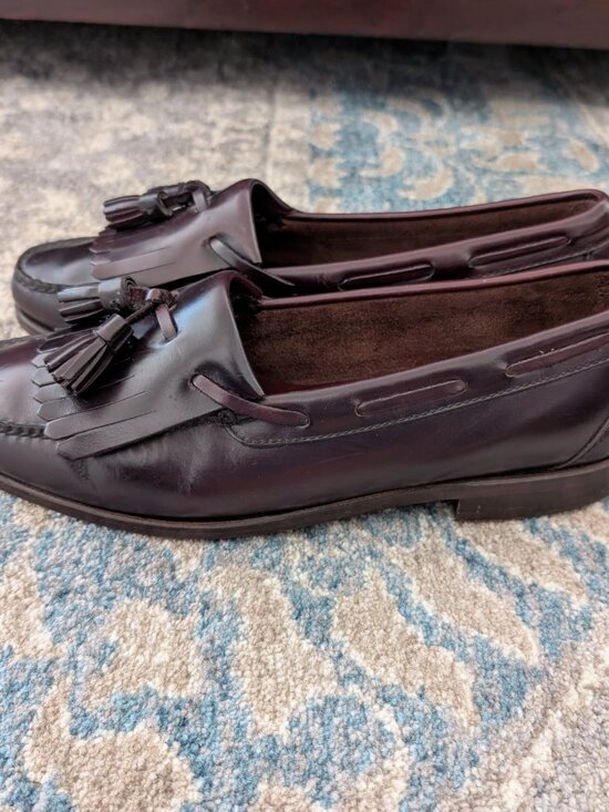 POLO RALPH LAUREN Loafers Men\'s 10.5 D Burgundy Leather Kiltie Tassel Shoes USA main image 13